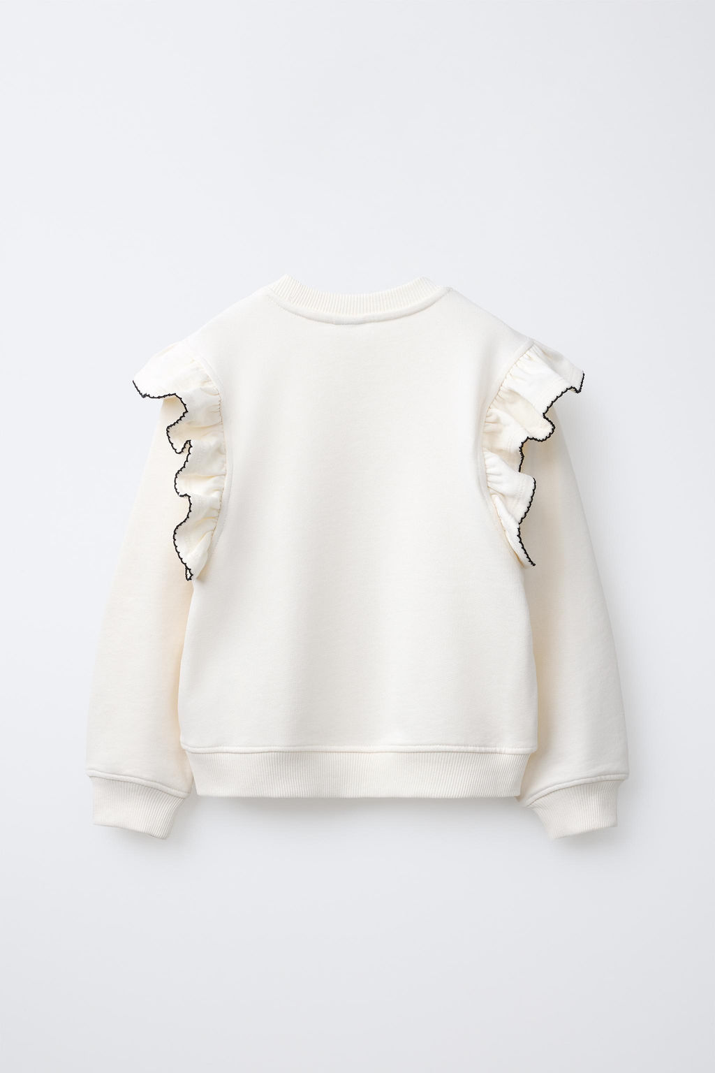 SWEATSHIRT WITH RUFFLES AND TOPSTITCHING - Zara фото 2