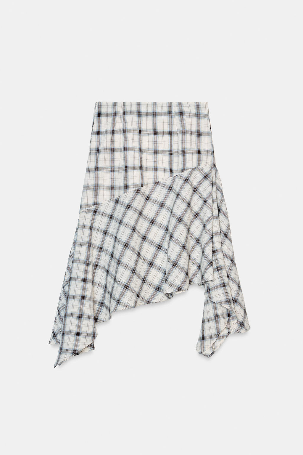 ASYMMETRIC CHECK SKIRT - Zara фото 5