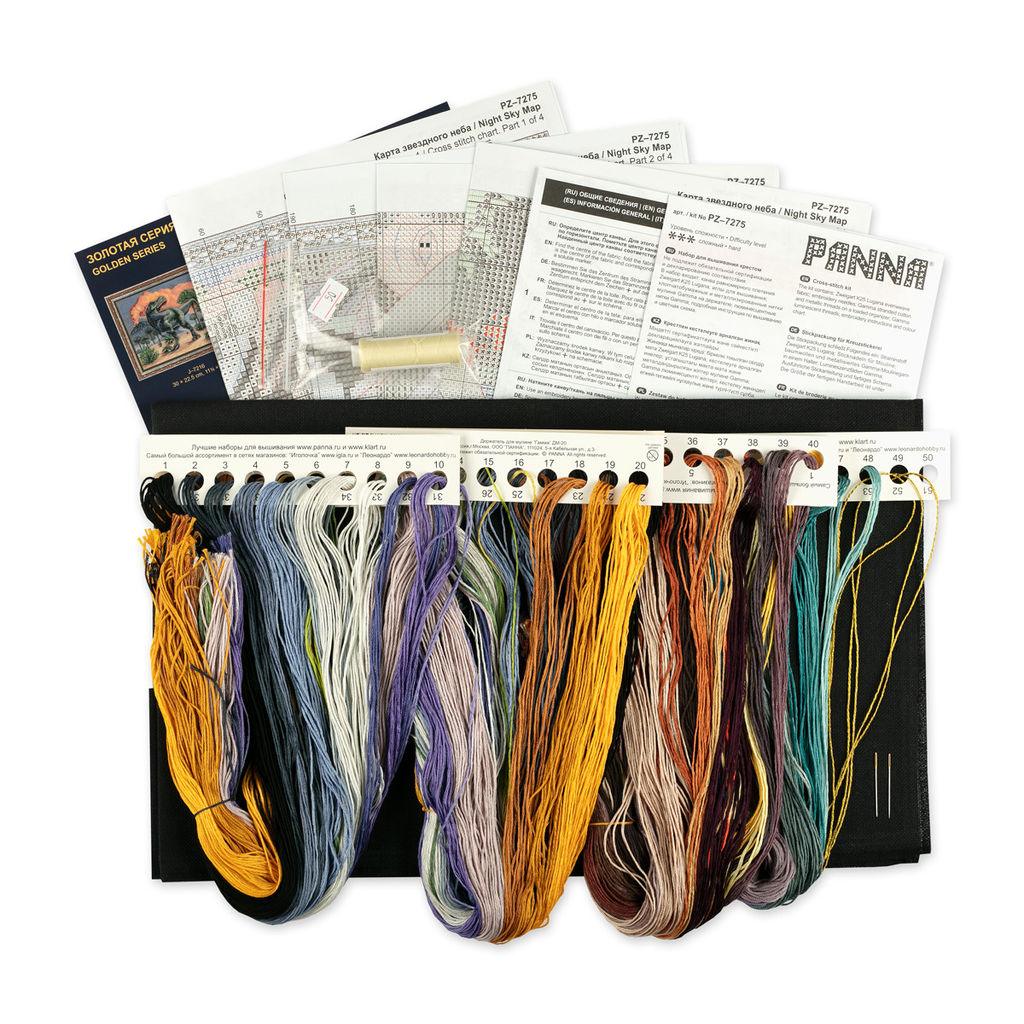Набор для вышивания PANNA Золотая серия PZ-7275 Карта звездного неба 67 х 47.5 см