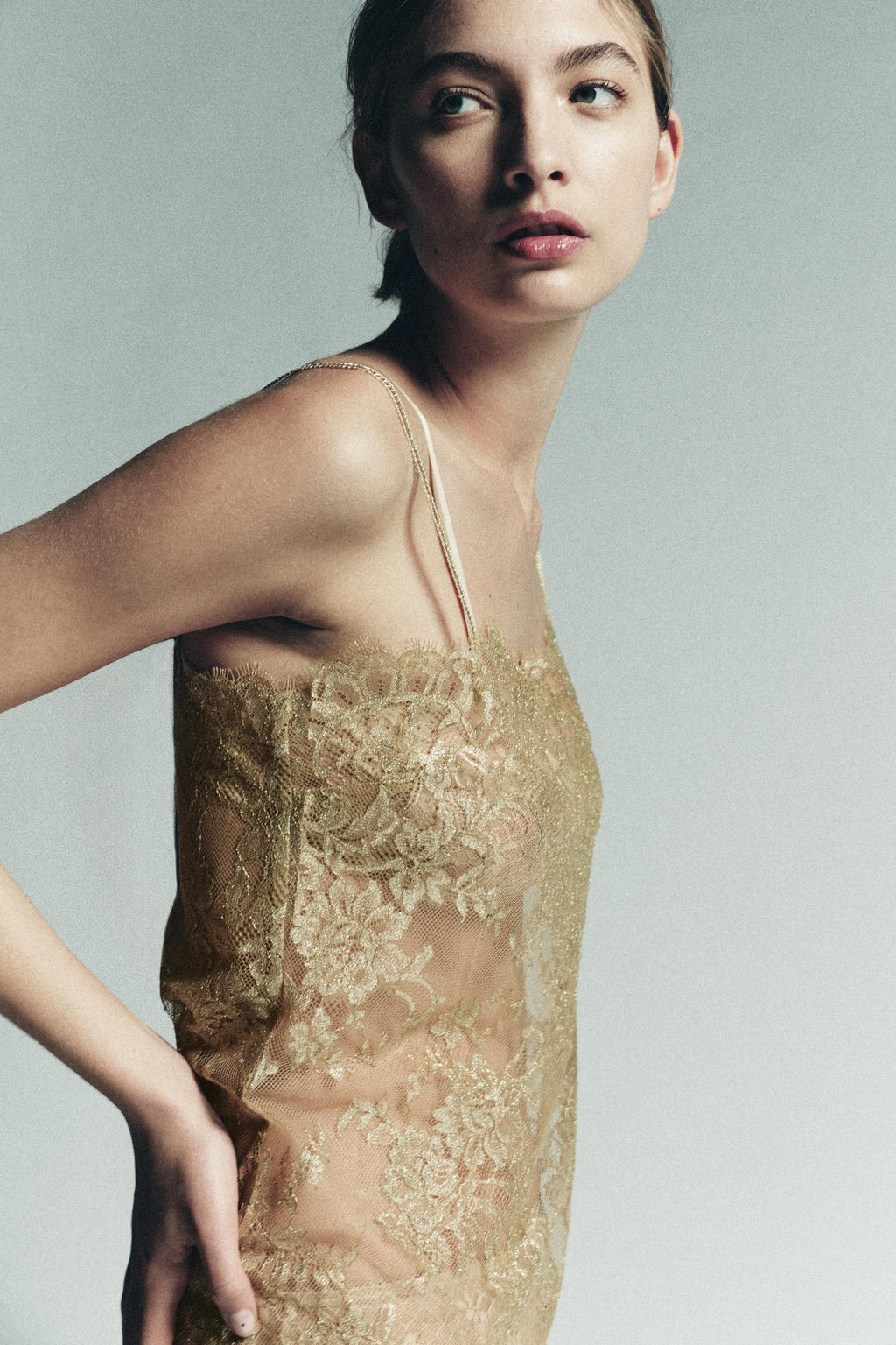 METALLIC THREAD LACE TOP - Zara фото 2