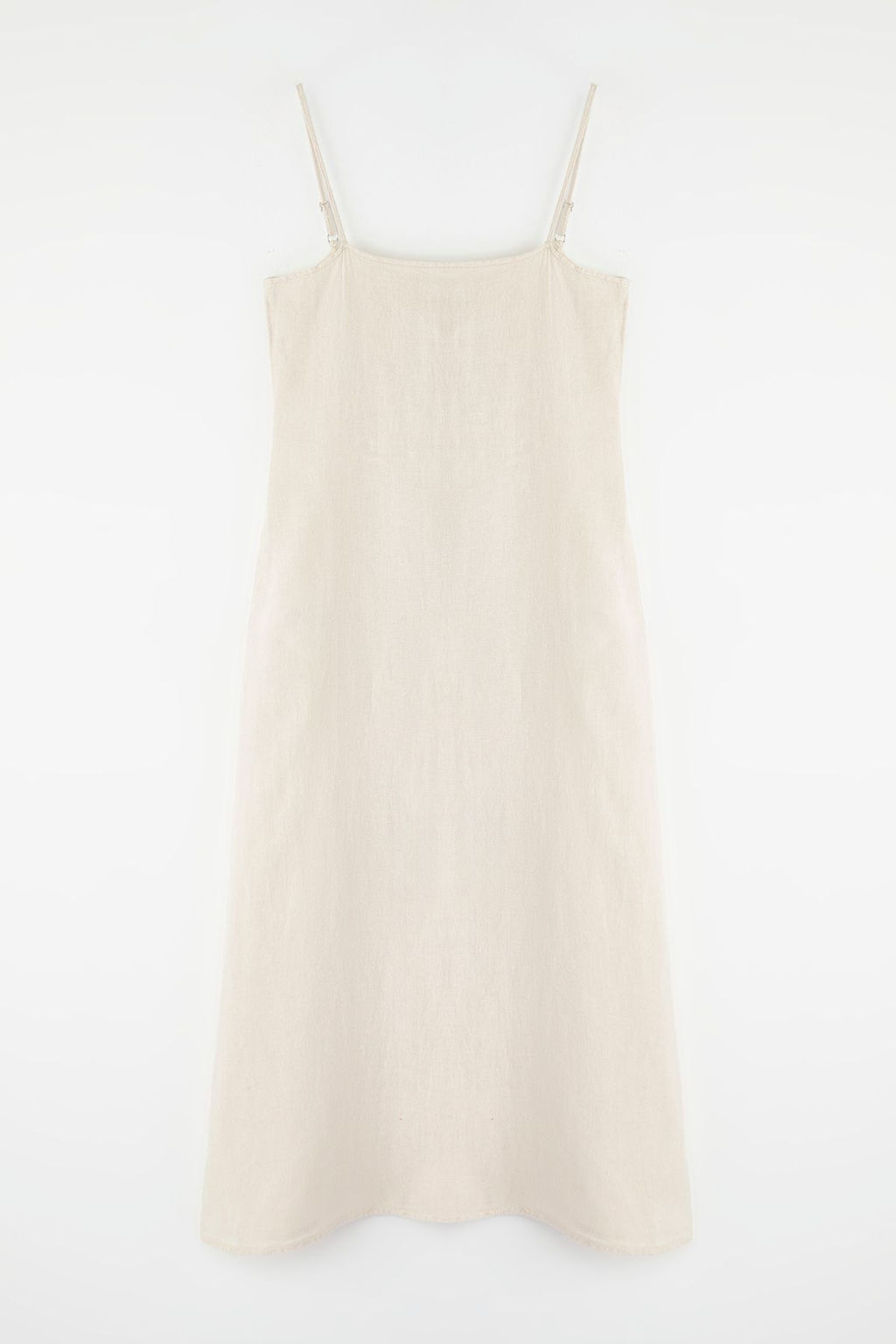 Trendyolmilla Bej %100 Keten Basic Midi Elbise TWOSS25EL00606  фото 13