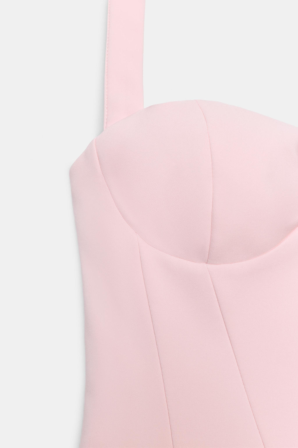TOP HALTER ESCOTE REDONDO LUNARES / Rosa claro - Zara фото 9