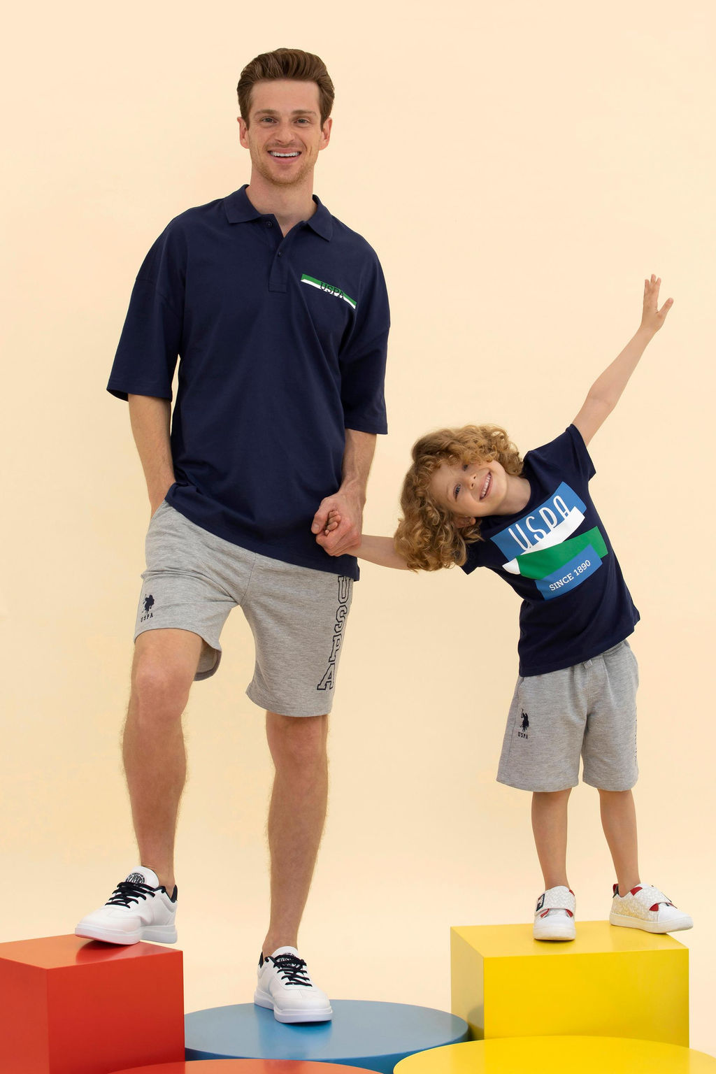 U. S. Polo Assn Мужская темно-синяя футболка-поло оверсайз - U.s. polo assn фото 2