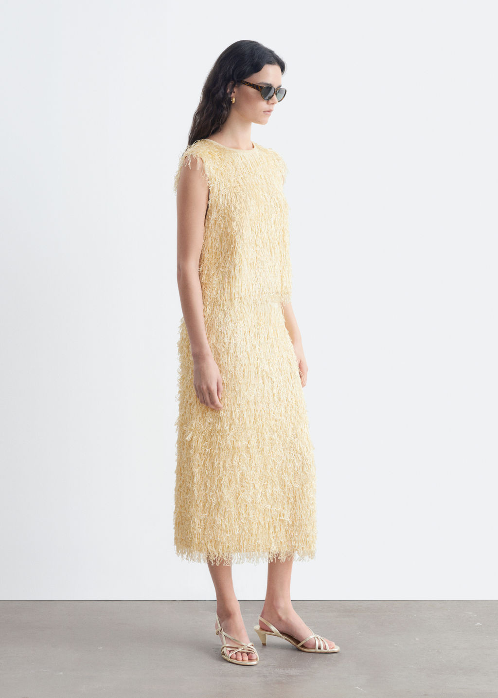 Falda l?piz con flecos - H&m фото 4
