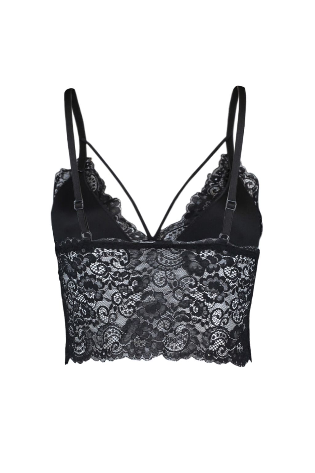 TRENDYOLMILLA Siyah Dantelli Biye Detayl? Dolgusuz Balensiz Ip Ask?l? Ucgen Orme Bustiyer Sutyen THMAW21SU0050  фото 9