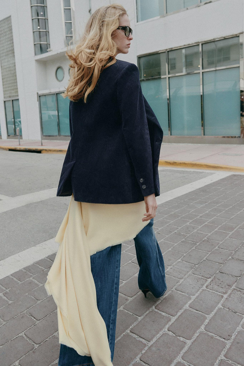 CORDUROY BLAZER WITH SHOULDER PADS - Zara фото 5