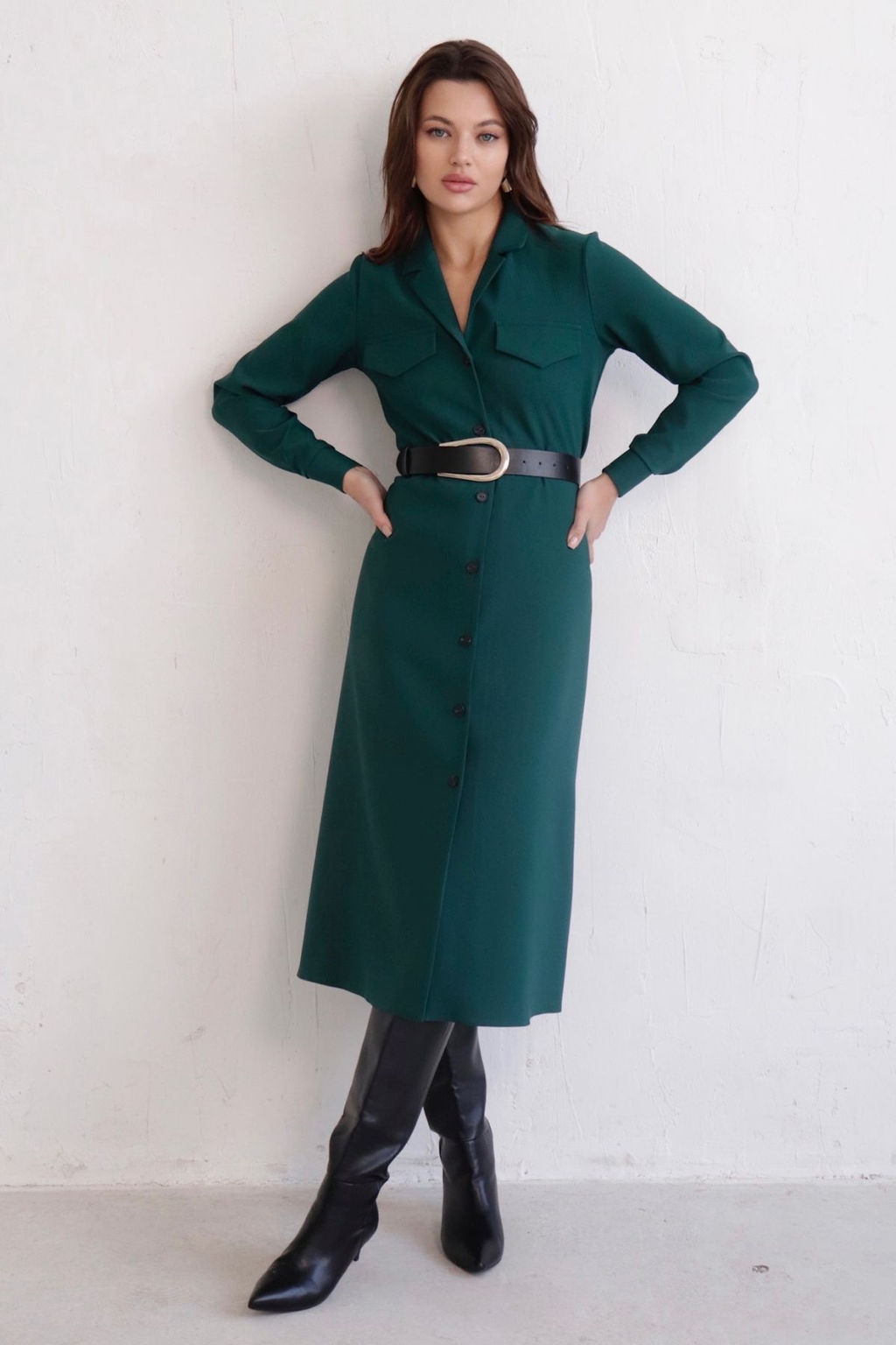 Платье-рубашка с английским воротником - Martichelli фото 299