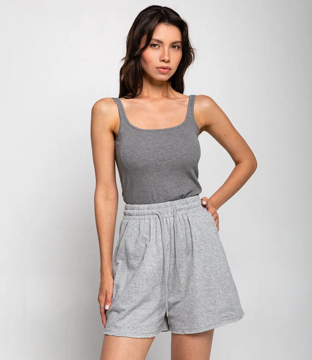 Шорты #КТ302 (6), серый меланж