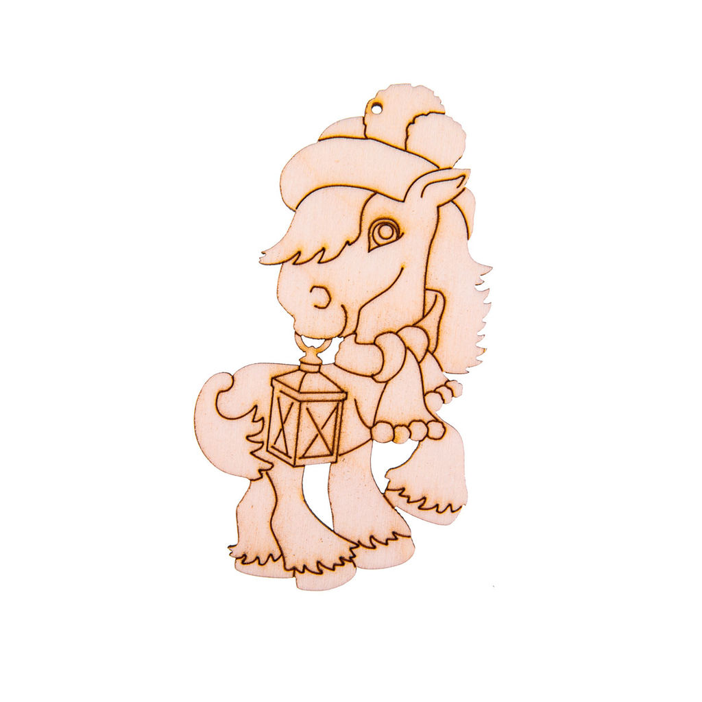 Заготовка для декорирования Mr. Carving ВД-1262 Подвеска Лошадка фанера 0.3 см 02 Лошадка 5*9