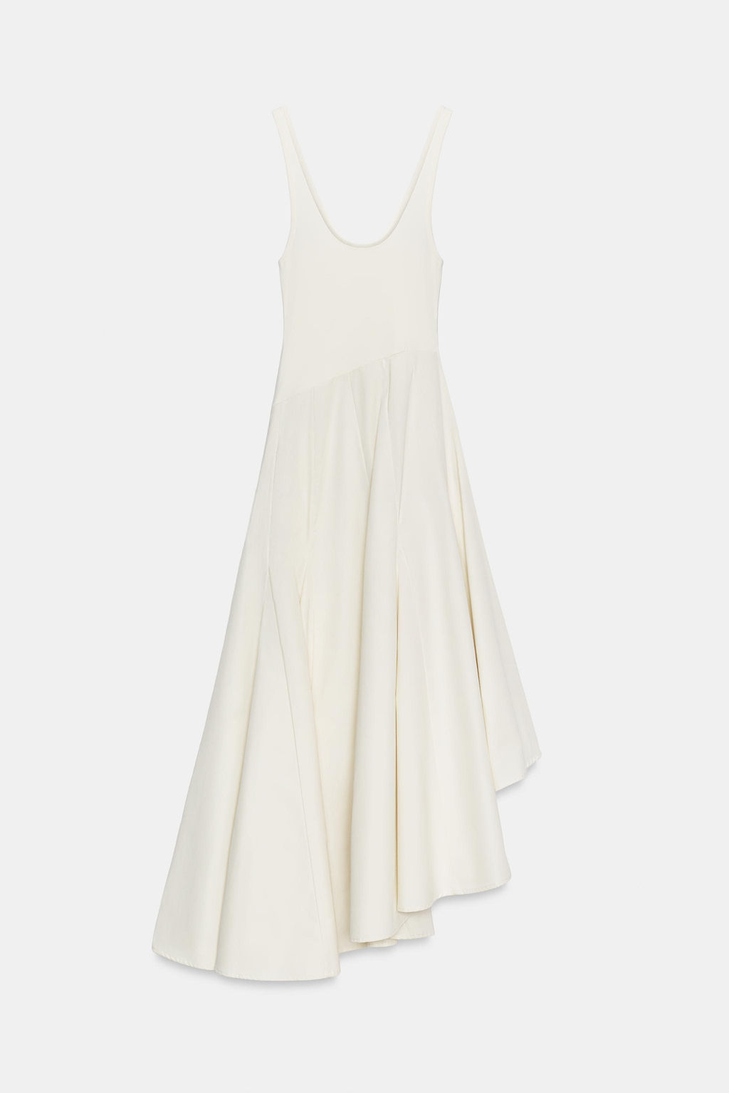 VESTIDO COMBINADO GODETS / Crudo - Zara фото 6