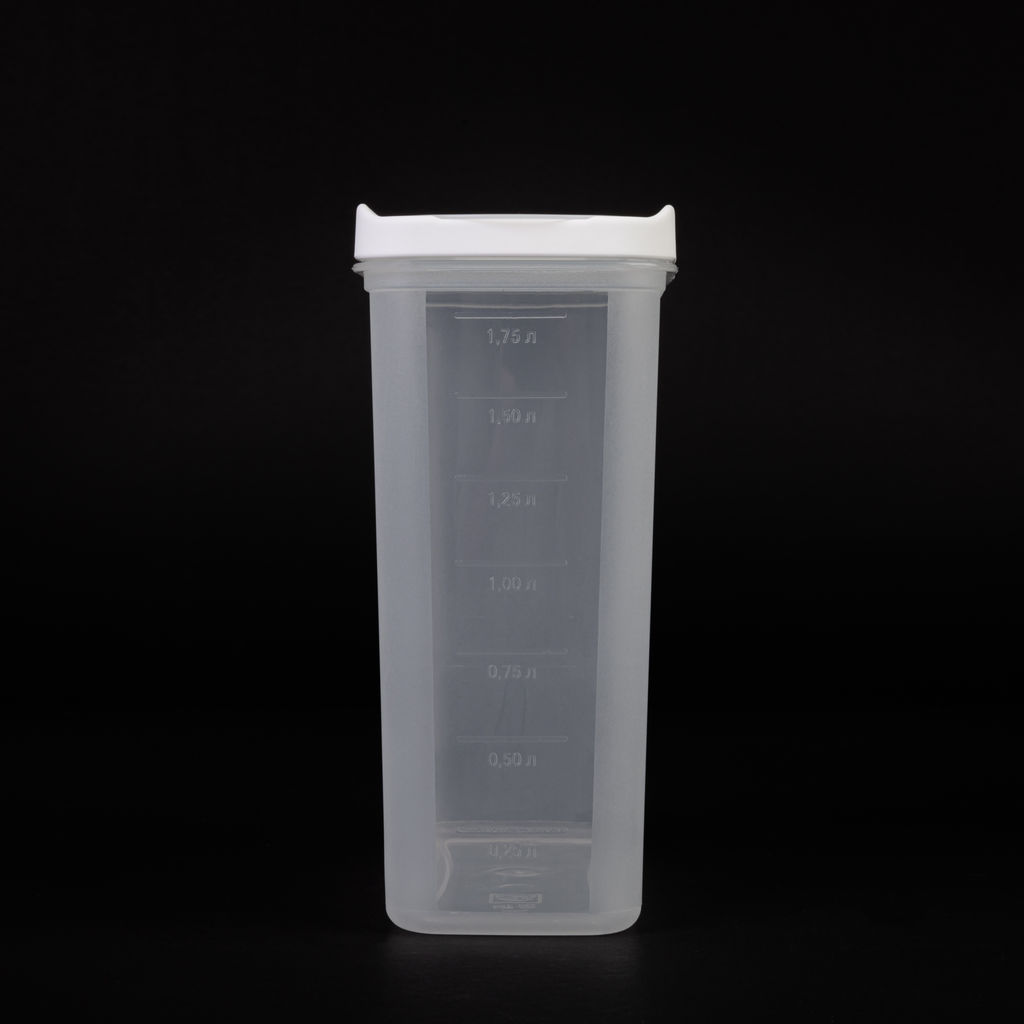 Цена за 2 шт. Емкость для сыпучих продуктов "Лайн" 2л (белый) М9005