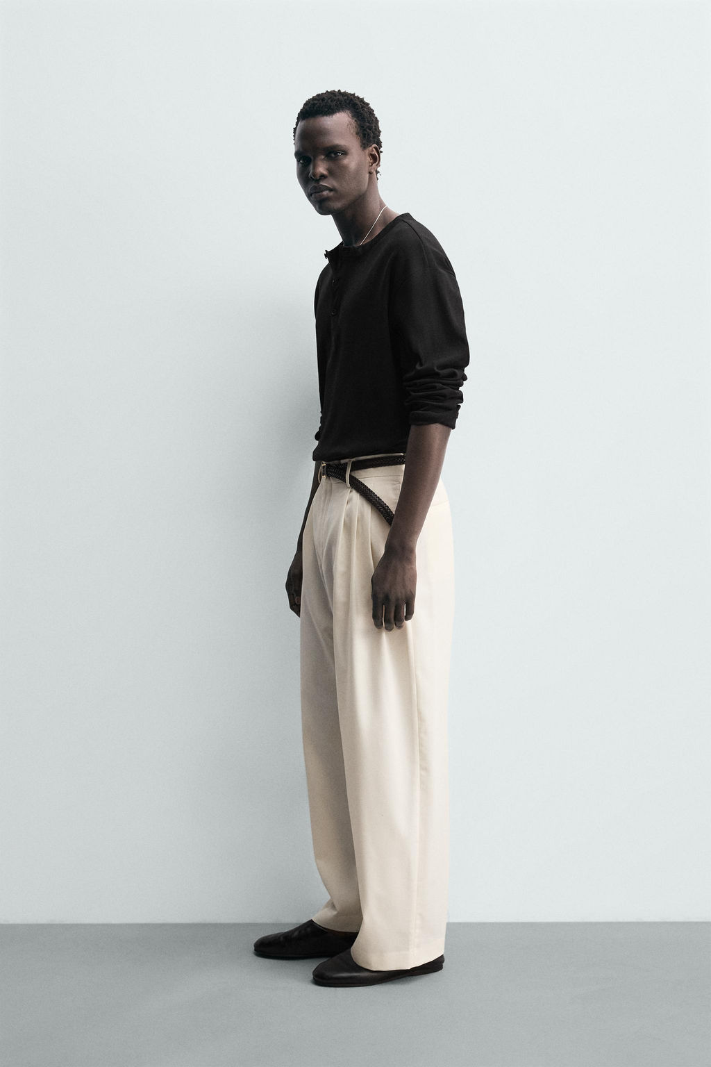 PLEATED WOOL BLEND TROUSERS - Zara фото 4