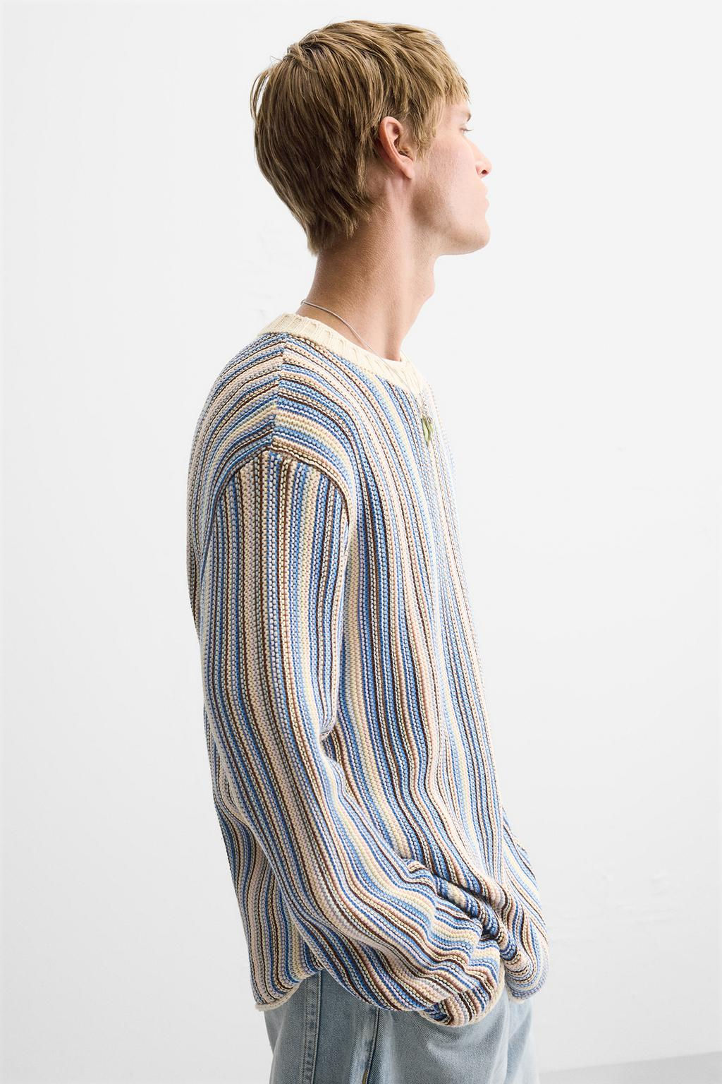 STRIPED JACQUARD SWEATER - Zara фото 5