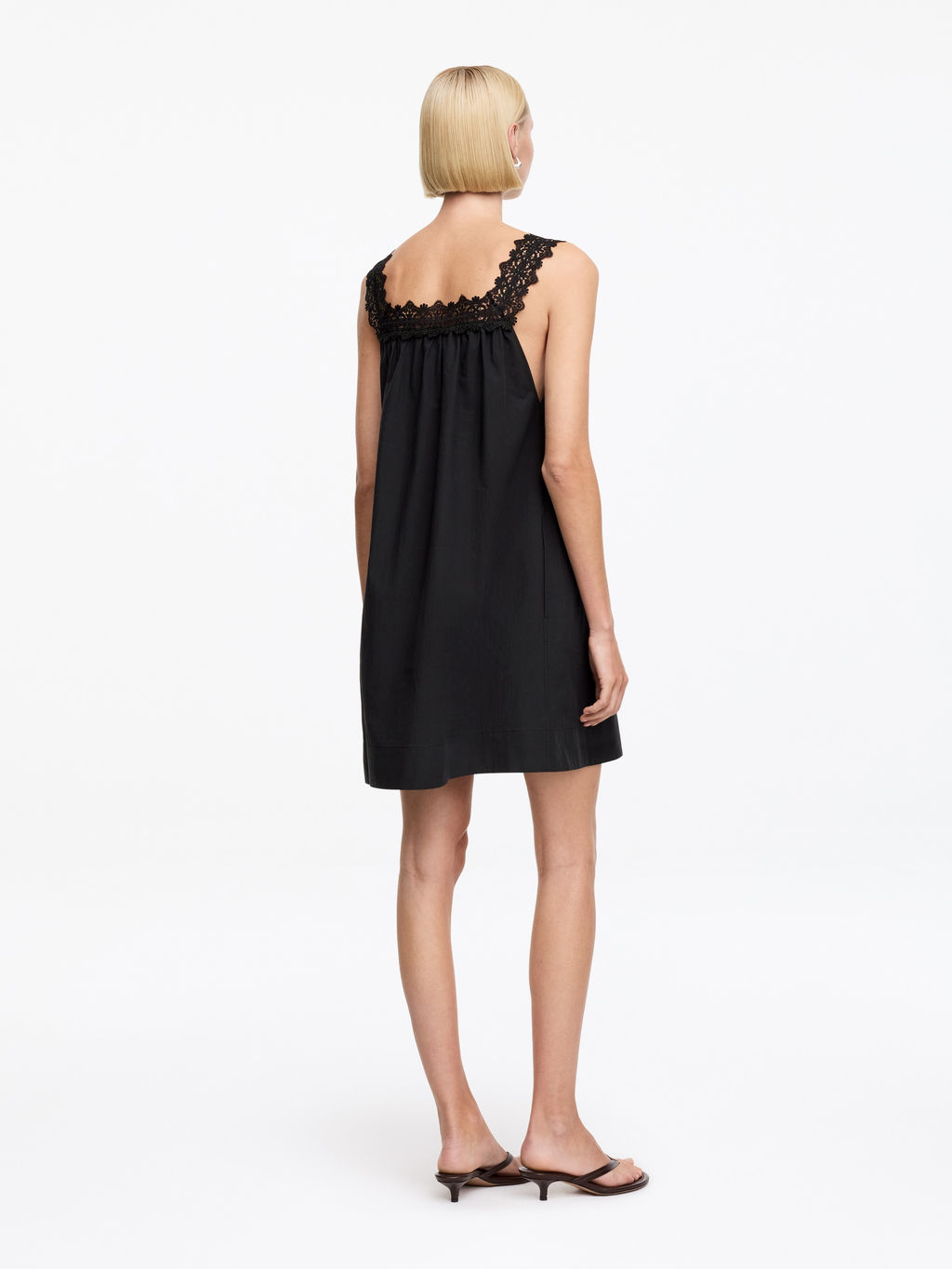 Vestido de algod?n con ribete de encaje - H&m фото 5