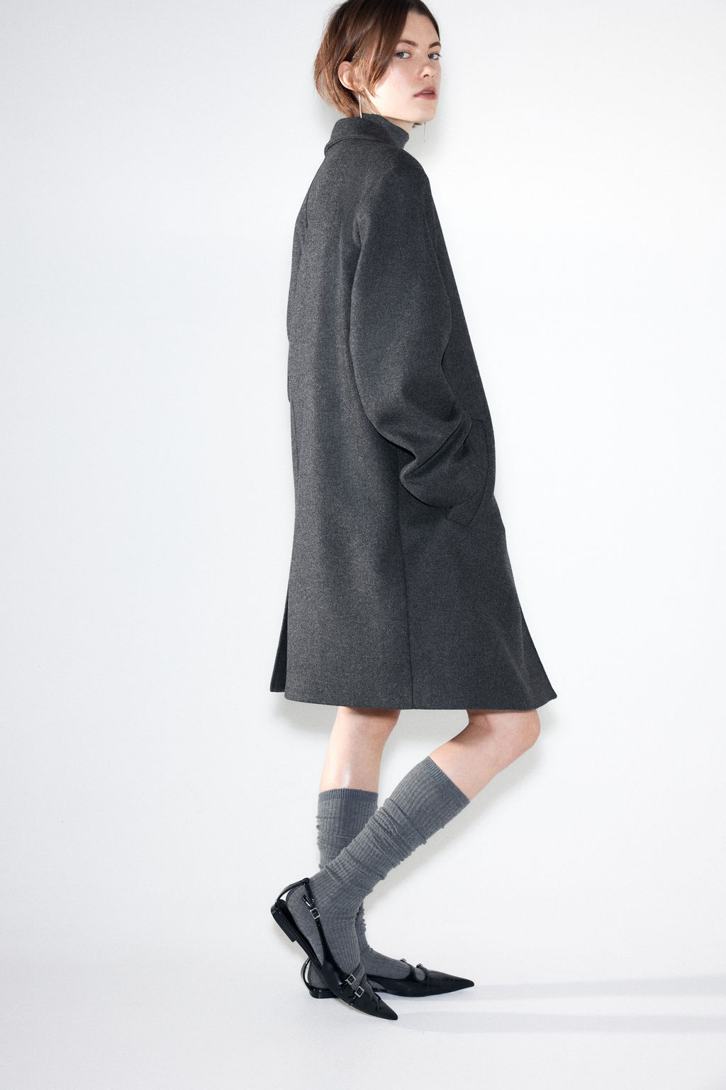 Abrigo oversize en mezcla de lana - H&m фото 3