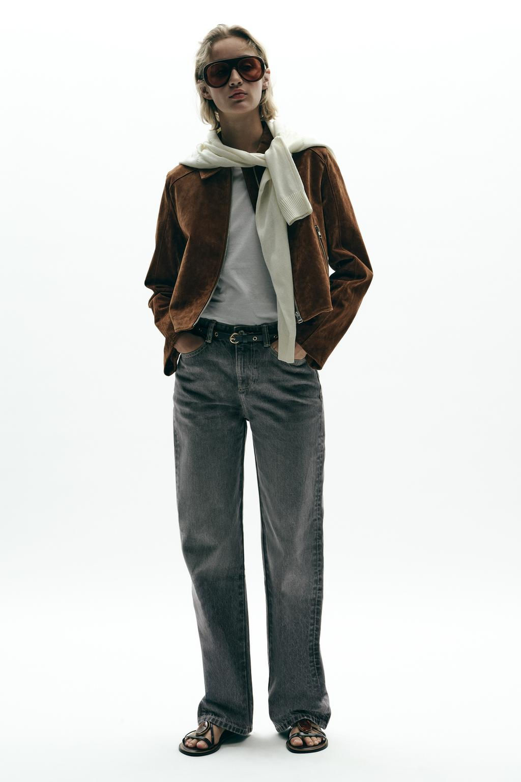 Z1975 REGULAR FIT HIGH-WAIST JEANS WITH BELT - Zara фото 16