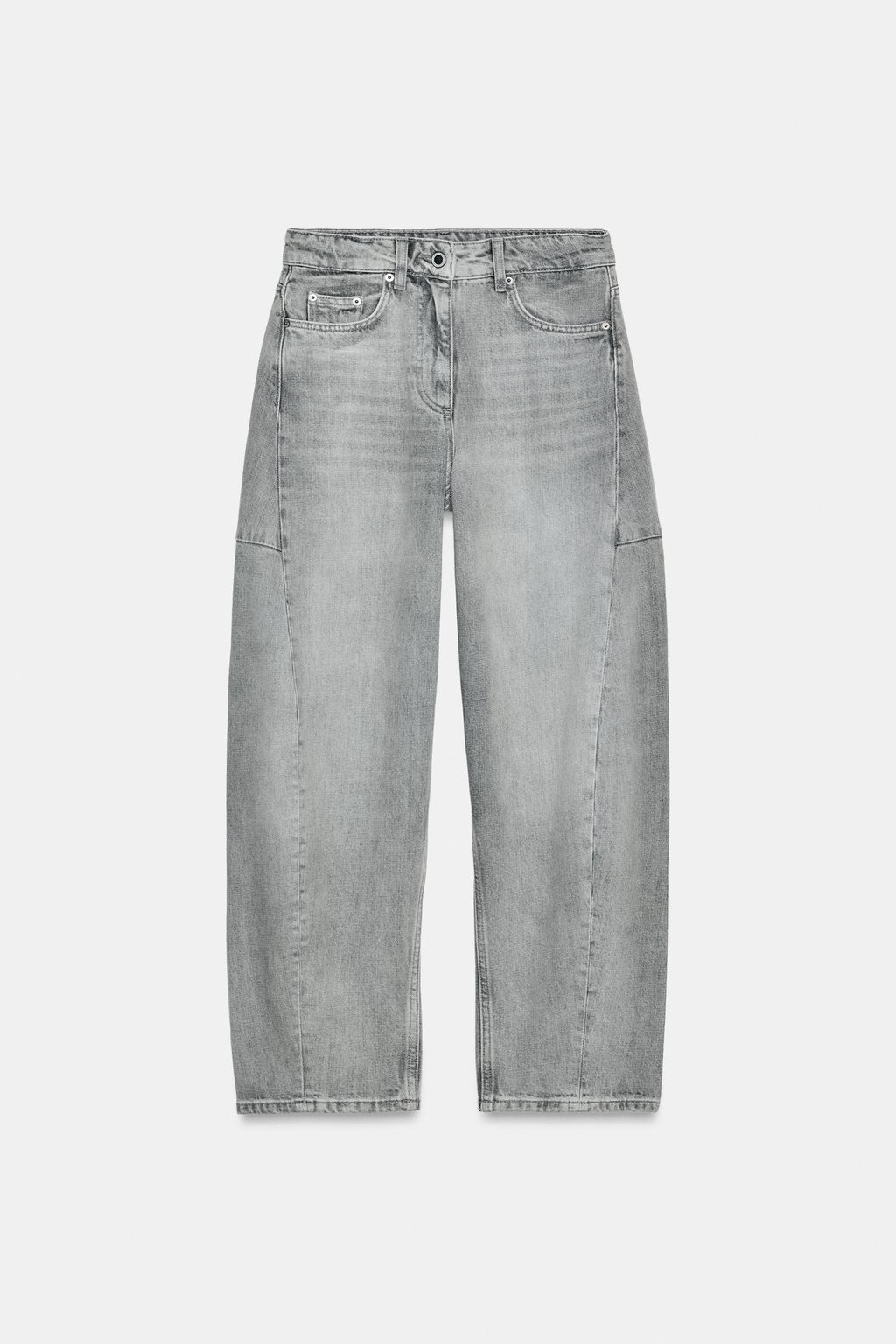 JEANS ZW COLLECTION ANKLE BALLOON TIRO MEDIO / Gris - Zara фото 3