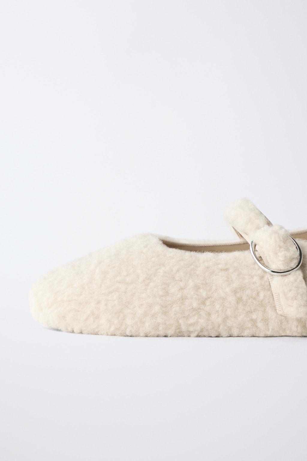 FAUX SHEARLING BALLET FLATS - Zara фото 6