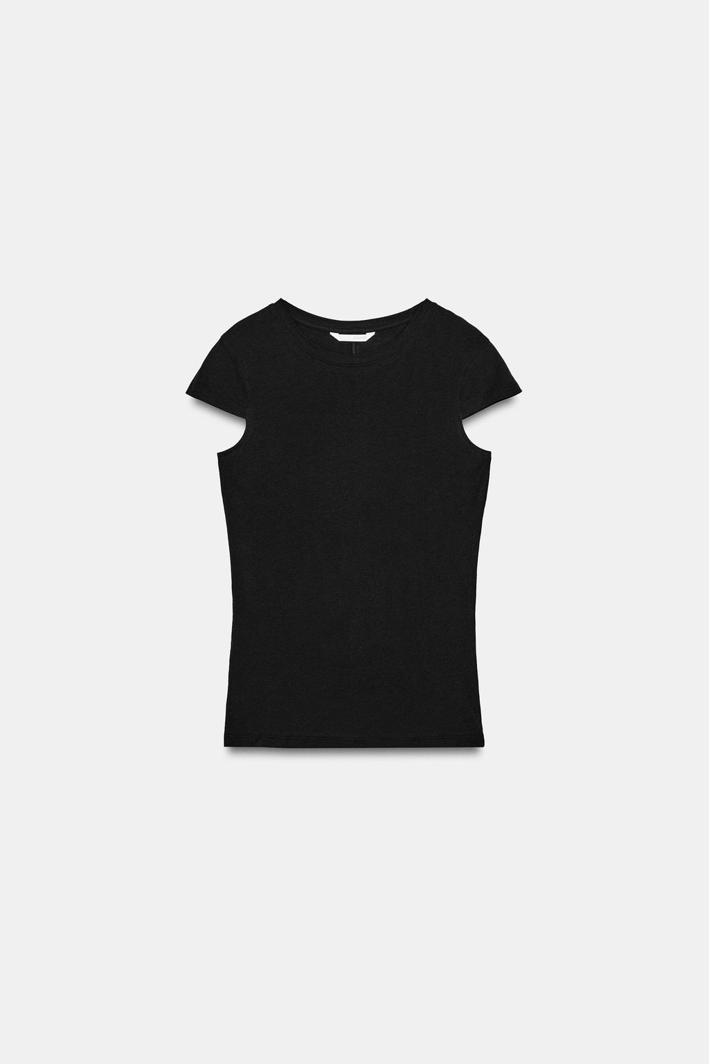 CAMISETA MINIMAL MANGA CORTA / Negro - Zara фото 4