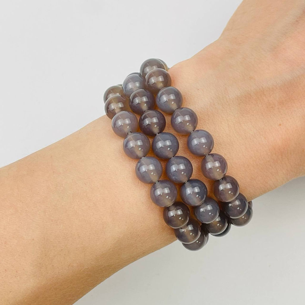 Бусины для украшений из серого Агата