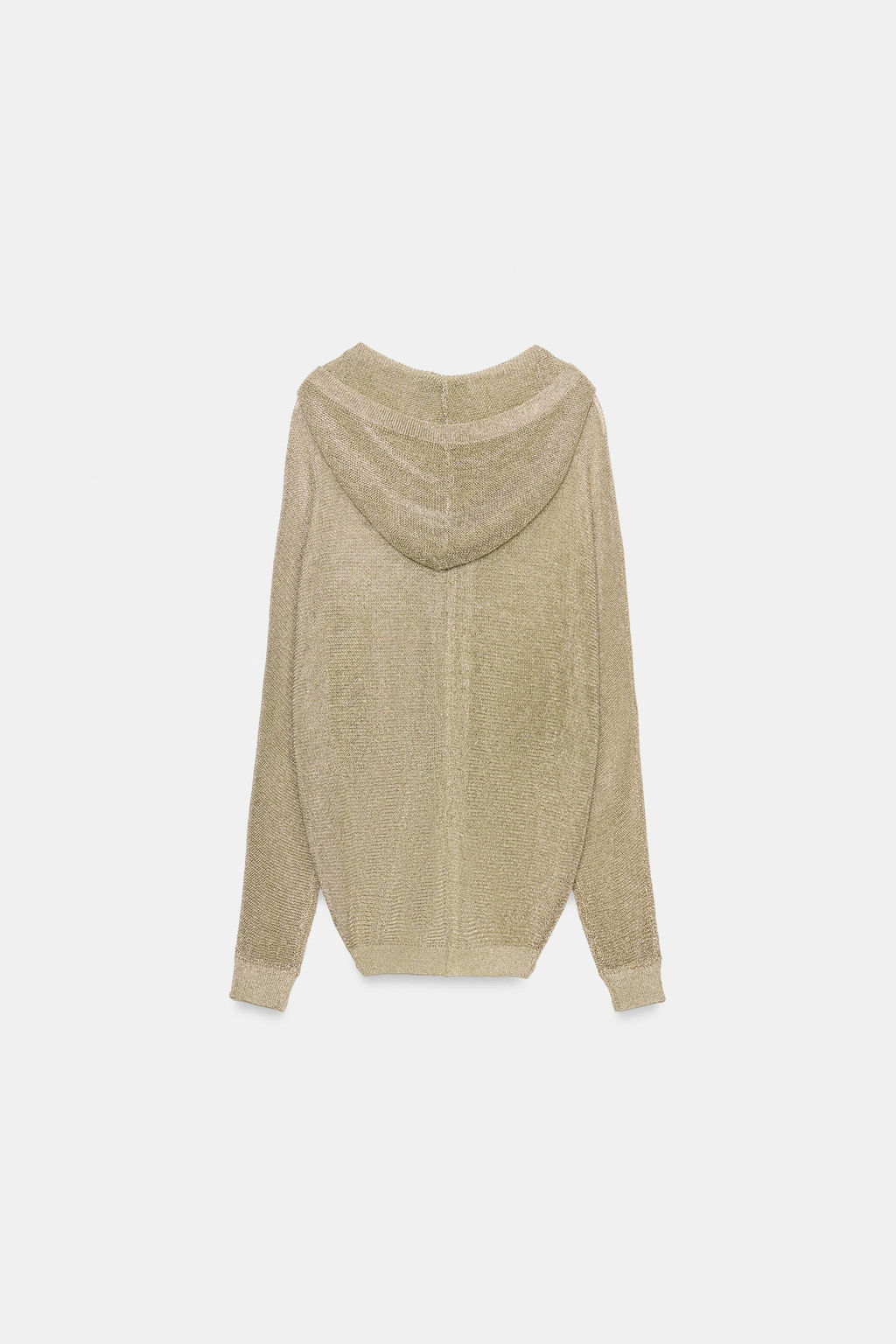 SUDADERA CAPUCHA PUNTO HILO METALIZADO / Oro - Zara фото 6