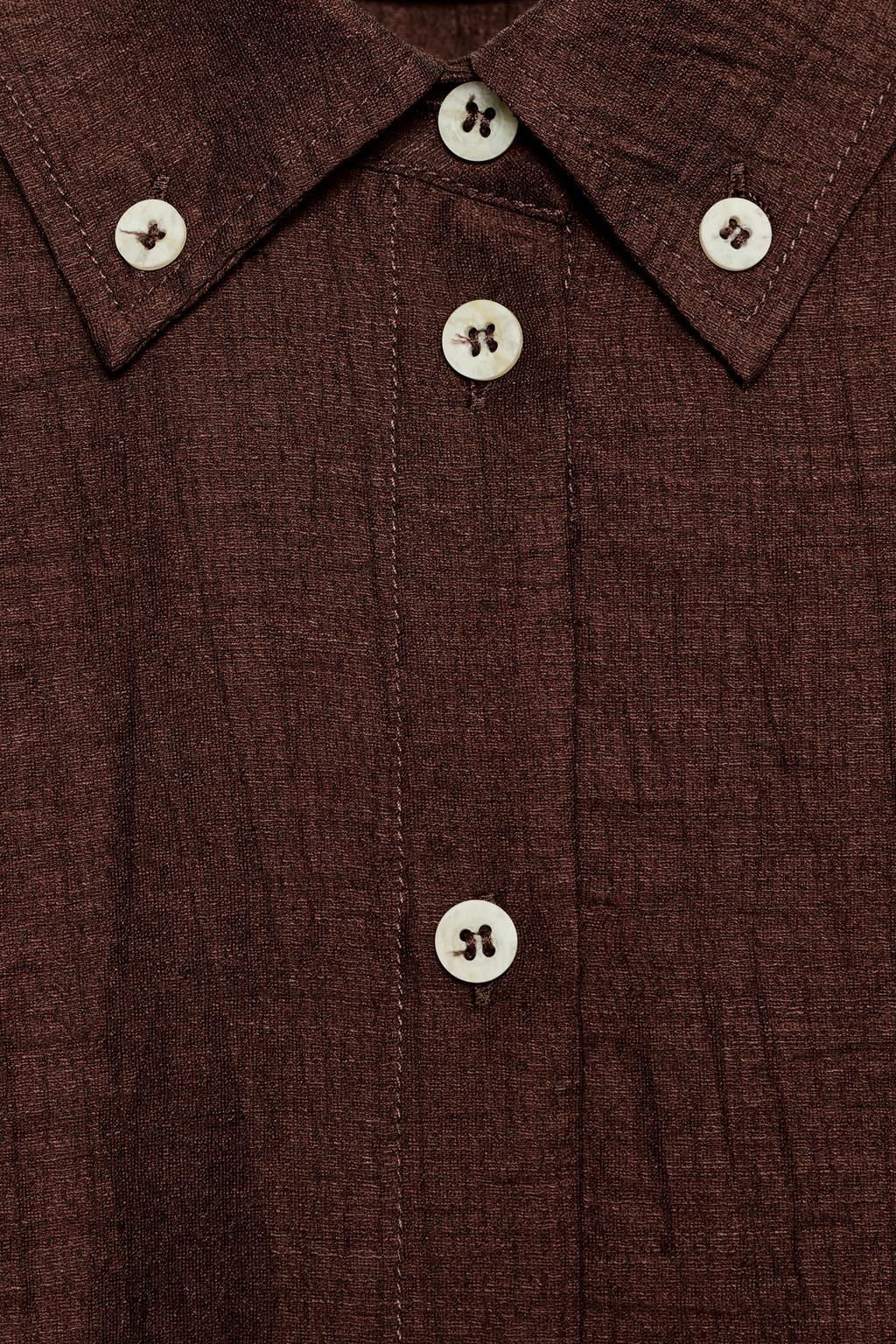 LINEN BLEND SHOULDER PAD TOP WITH BELT - Zara фото 9