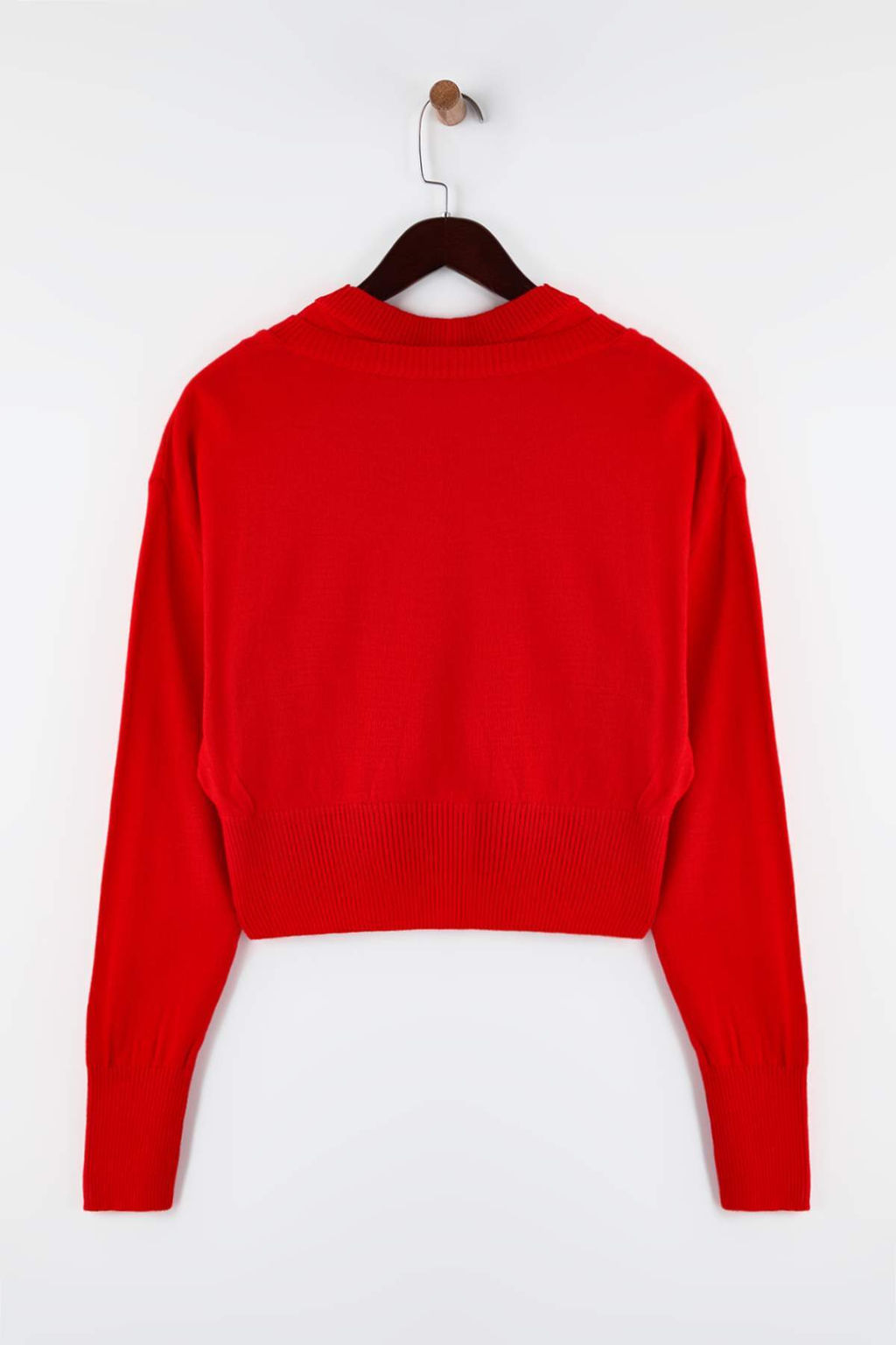 K?rm?z? Bisiklet Yaka Birlesik Bluz-H?rka Triko Kazak TWOAW26KZ00280