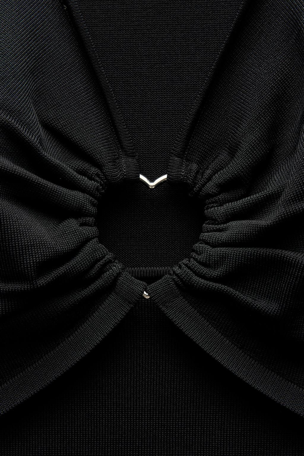 KNIT DRESS WITH OPEN BACK AND HEART APPLIQUE - Zara фото 8