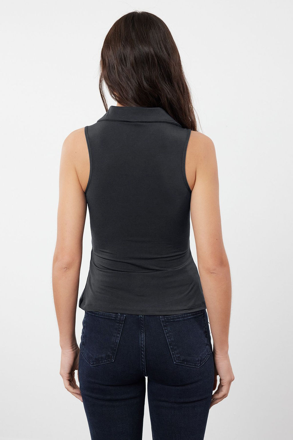 Trendyolmilla Bordo Fitted/Vucuda Oturan Polo Yaka Esnek Orme Bluz TWOSS24BZ00085 фото 5