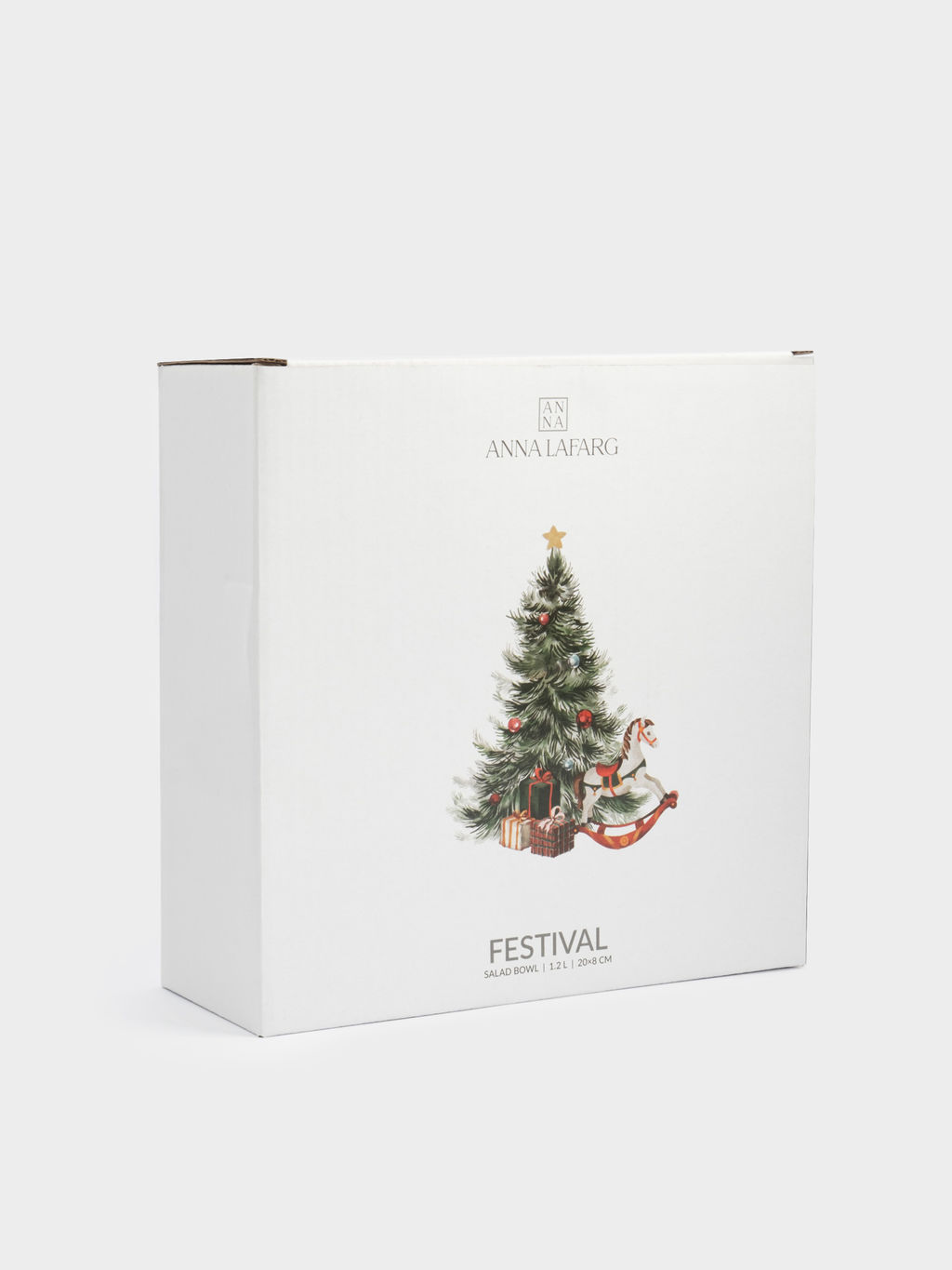 Салатник, 20х8 см, 1,2 л, керамика, зеленый, Лошадка у елки, Festival - Anna lafarg фото 7