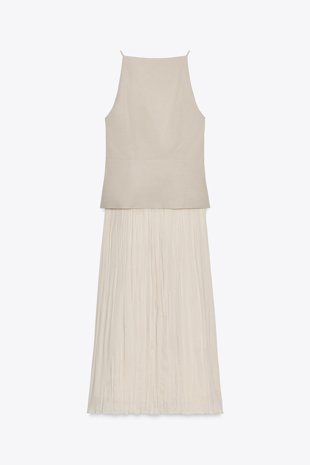 PLEATED SKIRT MIDI WAISTCOAT DRESS - Zara фото 5