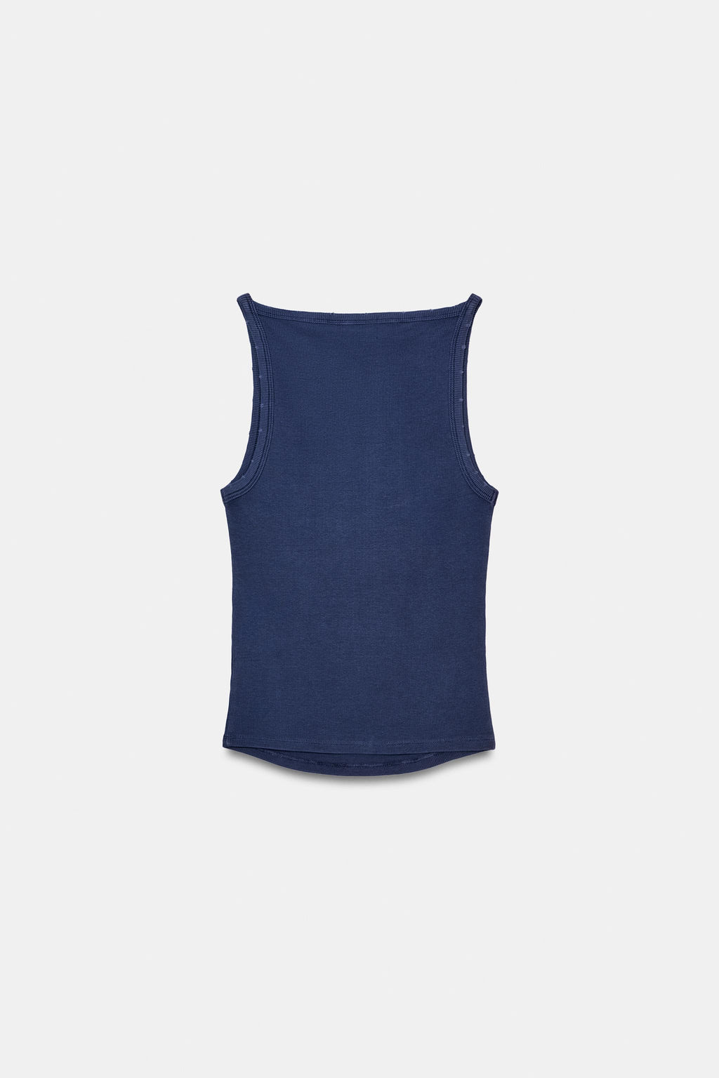 TOP HALTER RIB EFECTO LAVADO / Azul?n - Zara фото 5