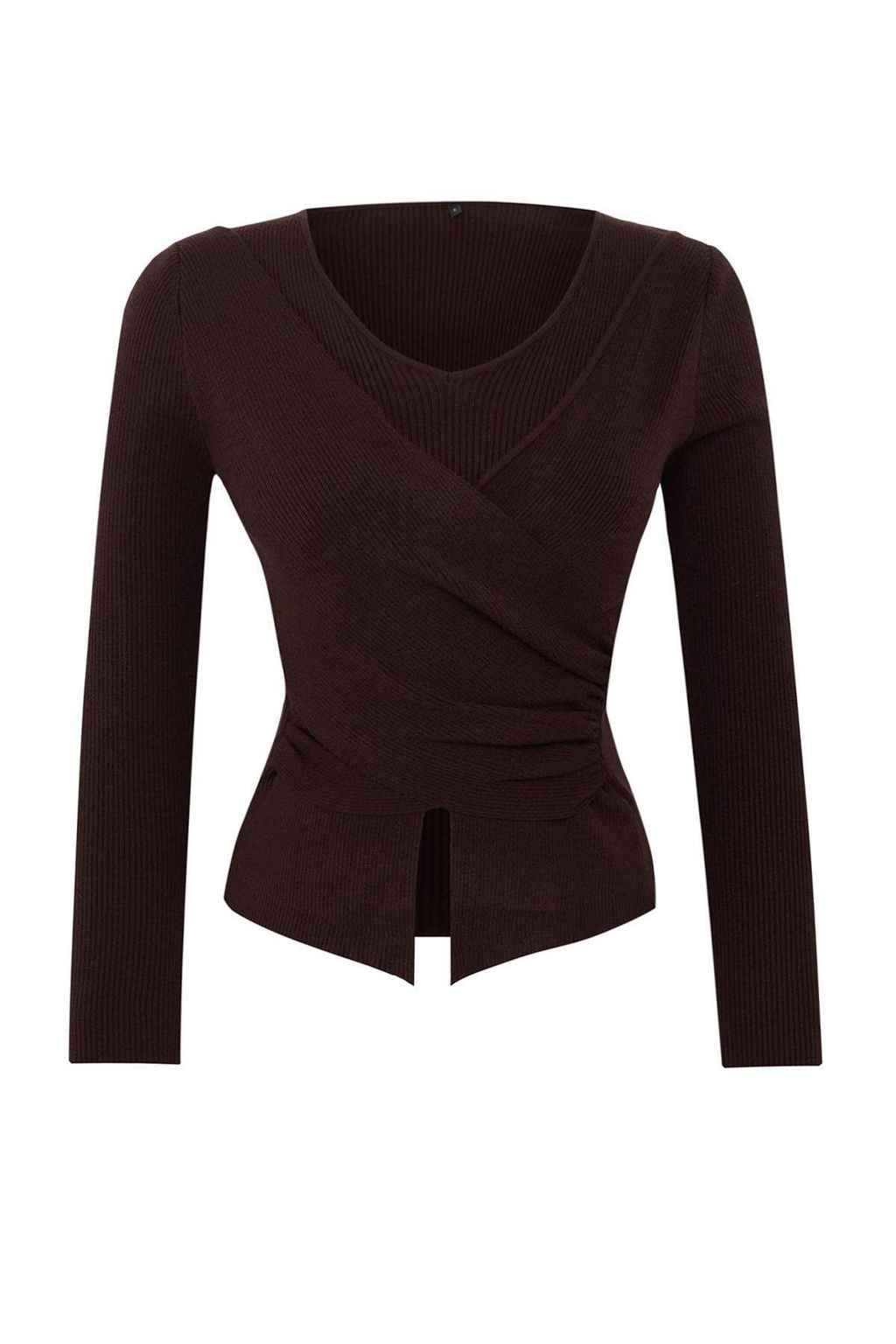 Kahverengi Premium Iplik/Ozel Iplik Fitted/Vucuda Oturan Ustu Drape Triko Kazak TWOAW26KZ00061 - Trendyolmilla фото 5