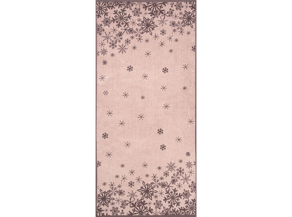 Полотенце махровое 6с102.411ж1 Снежинки-арт(т.с.мальв1) 67х150см