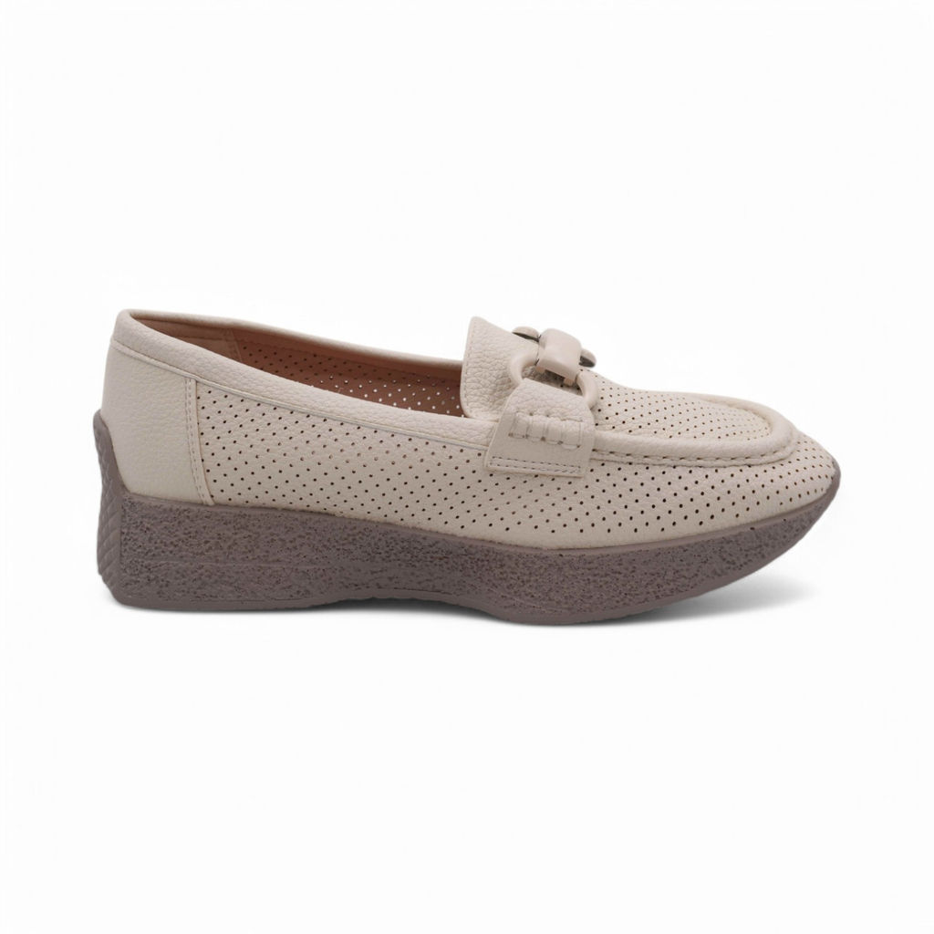 Лоферы женские F629-3 бежевые - Sport фото 2