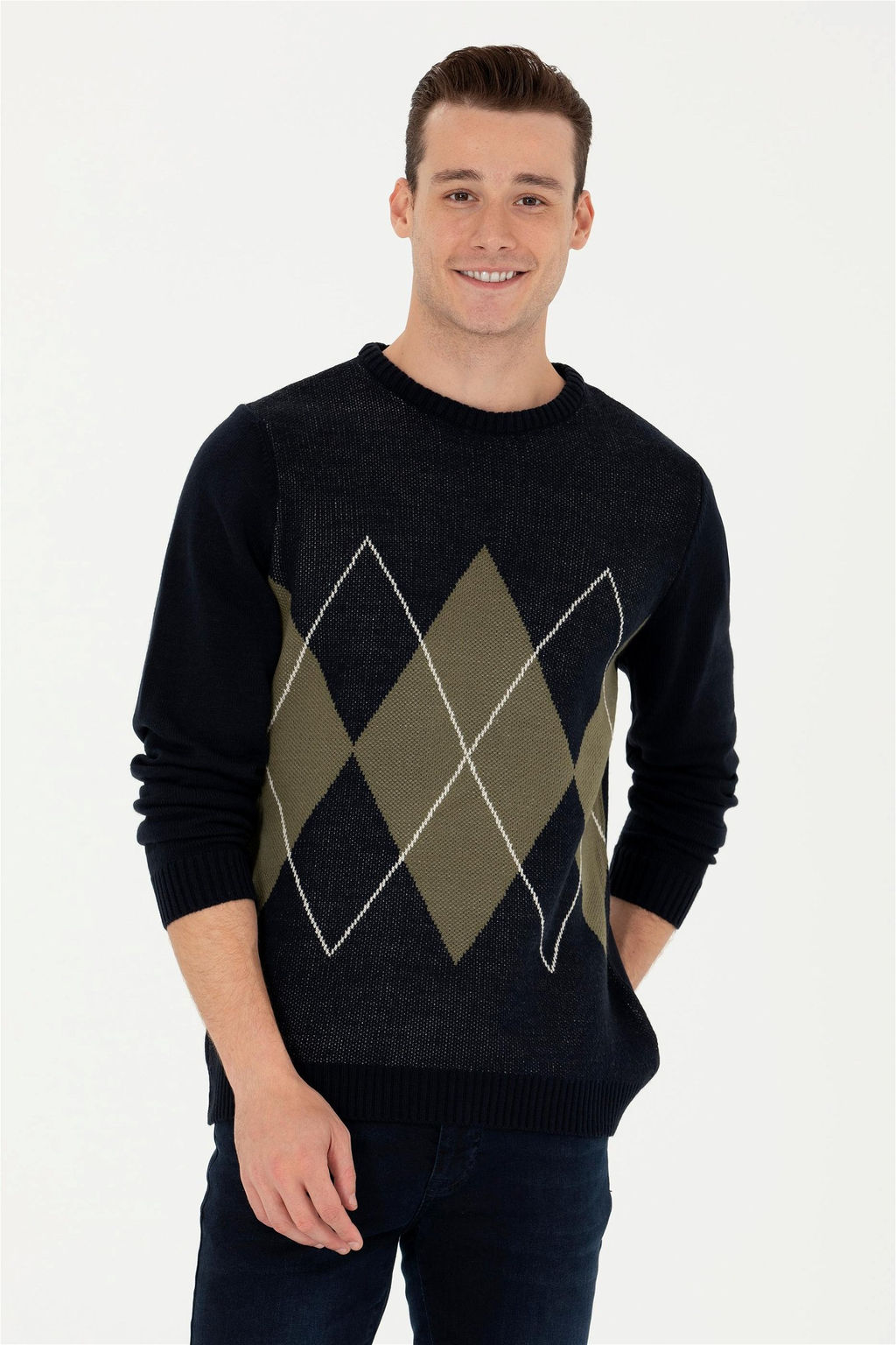 U. S. Polo Assn Мужской темно-синий свитер - U.s. polo assn фото 3