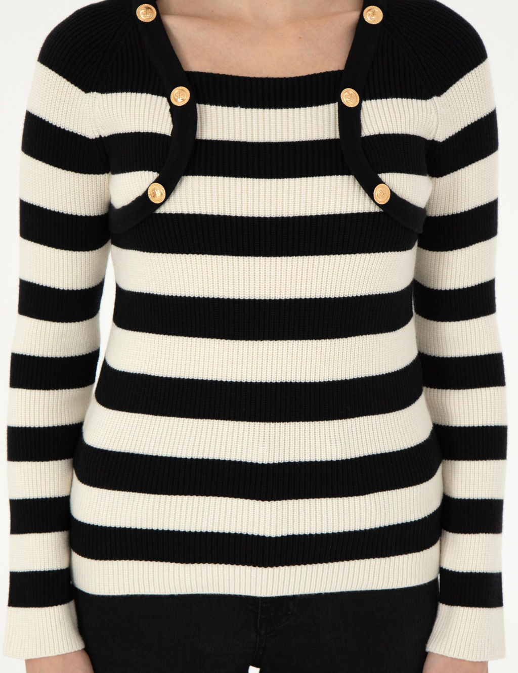 Siyah Slim Fit Kazak - Pierre cardin фото 6