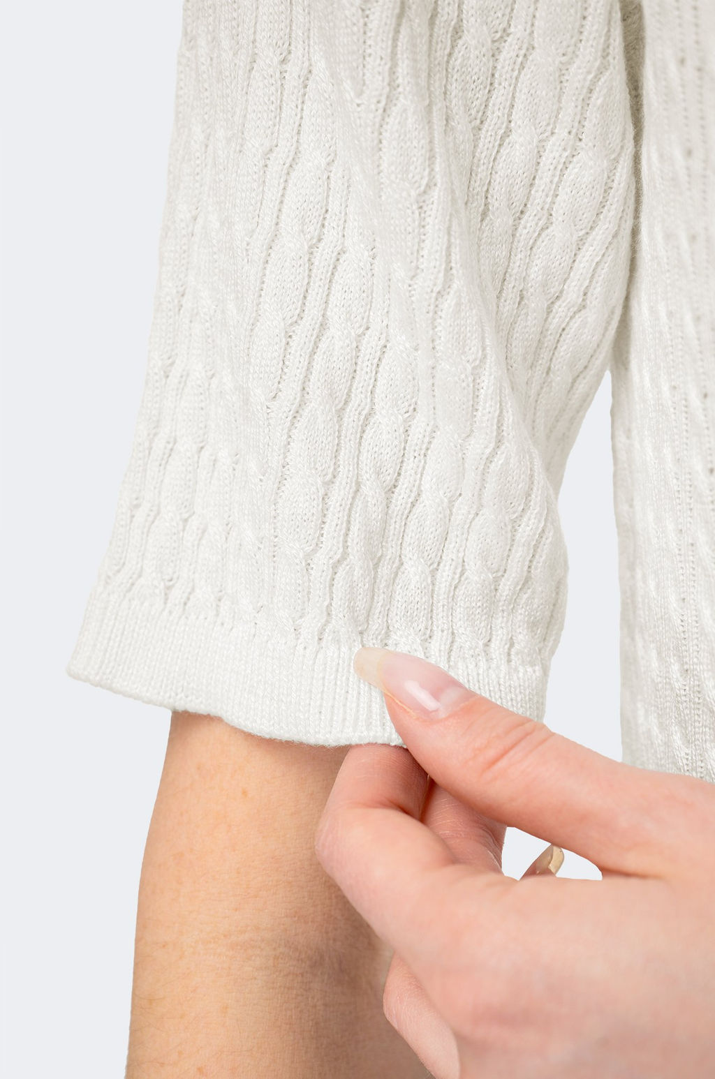 Женский джемпер в косичку с коротким рукавом Happy Fox  фото 7