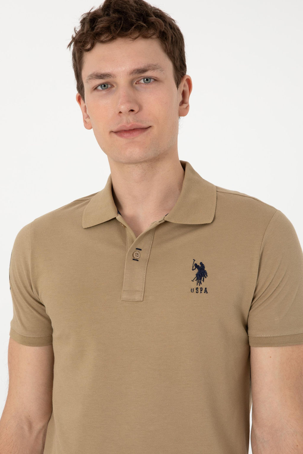 Erkek Slim Fit Polo Yaka Haki Basic Ti__rt Sepette S_rpriz _ndirim - U.s. polo assn фото 2