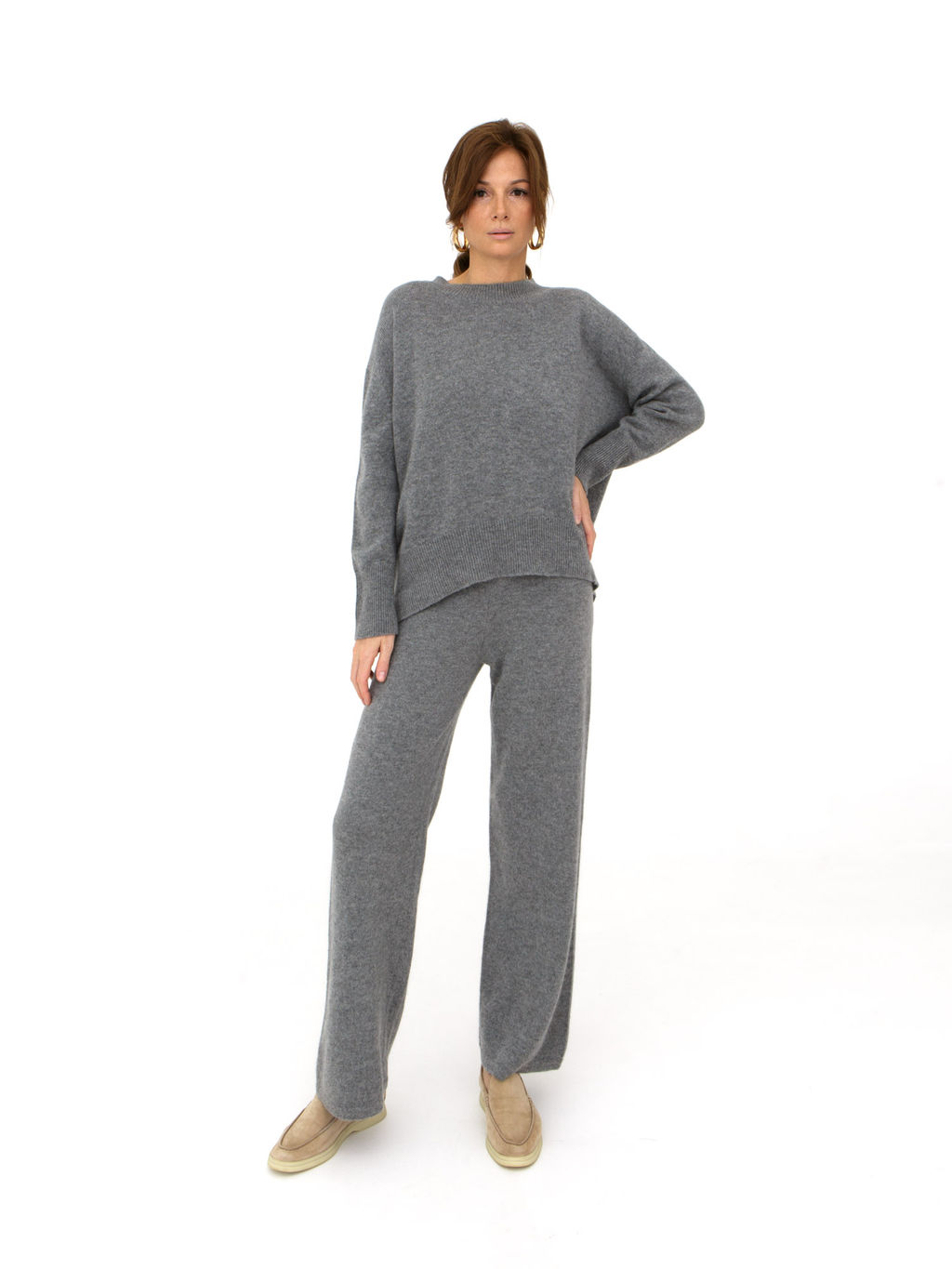 Джемпер женский из кашемира 1121 серый