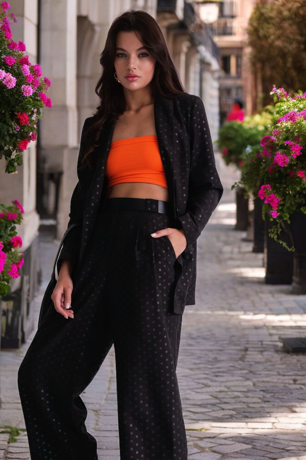 9850 Костюм брючный чёрный - Martichelli фото 12