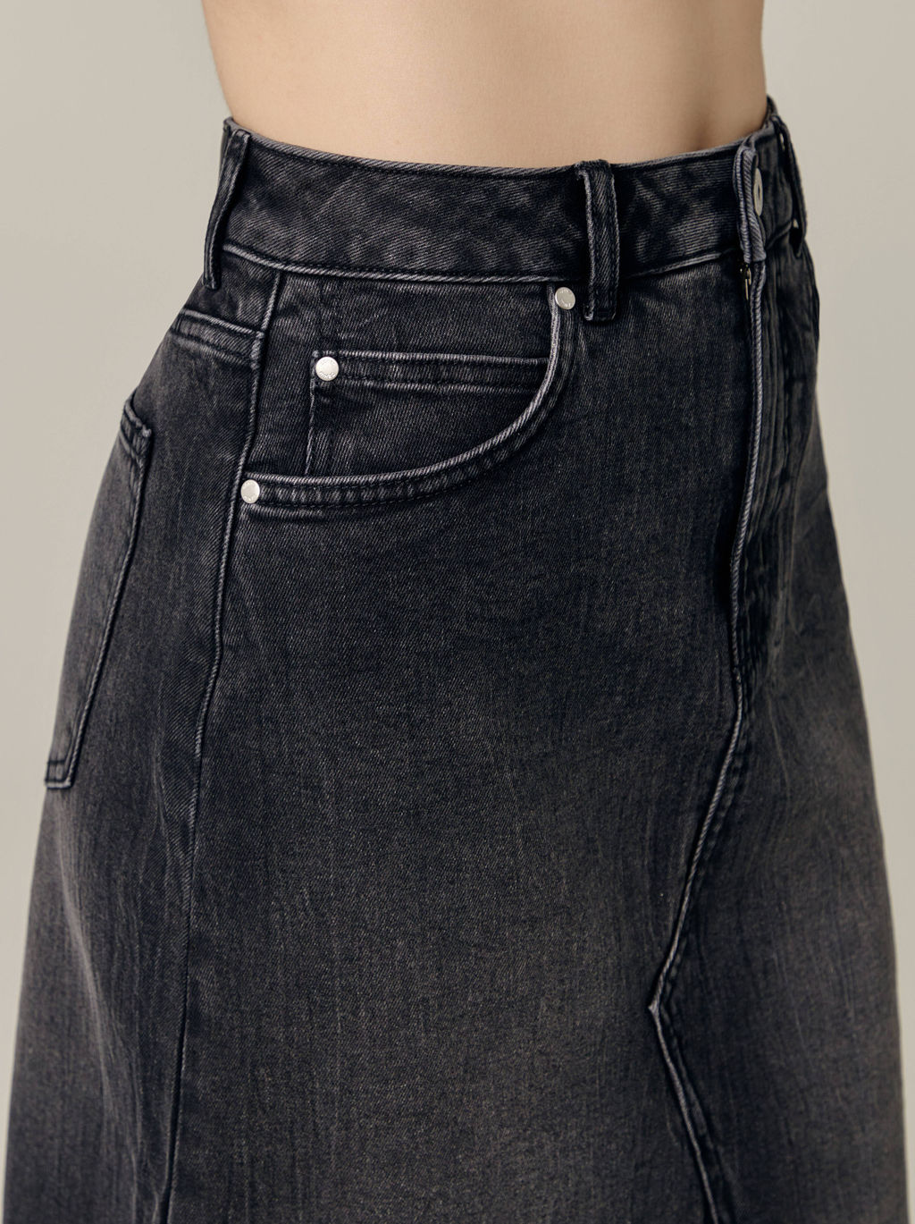 CONTE CON-686 Юбка джинсовая женская washed black