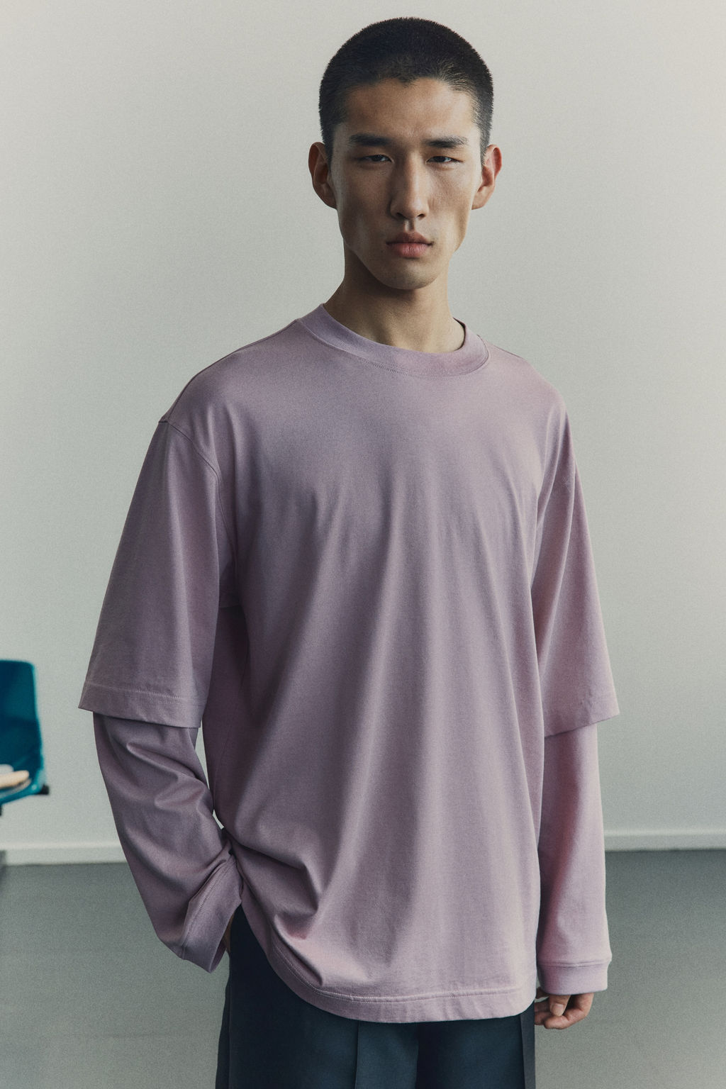 Camiseta de doble manga en algod?n pima - H&m фото 3