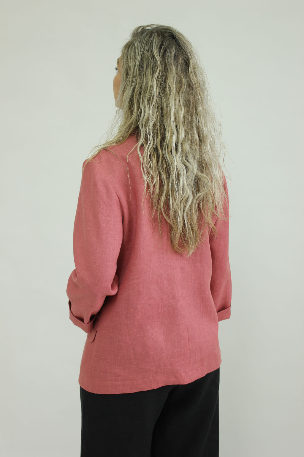 100% ЛЁН Жакет свободного кроя - Елецкие узоры фото 3