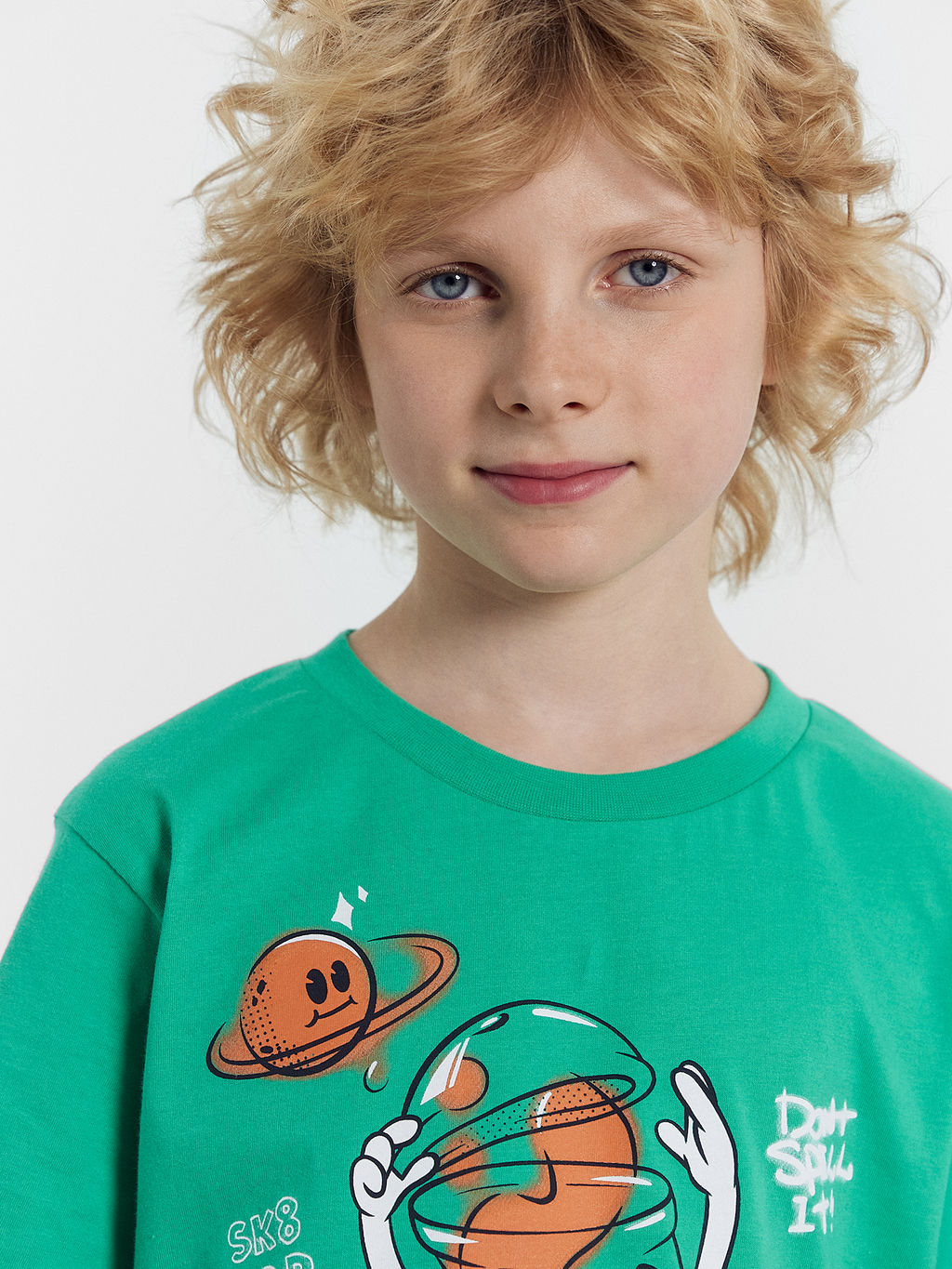Футболка для мальчиков зеленая с печатью - Mark formelle фото 3