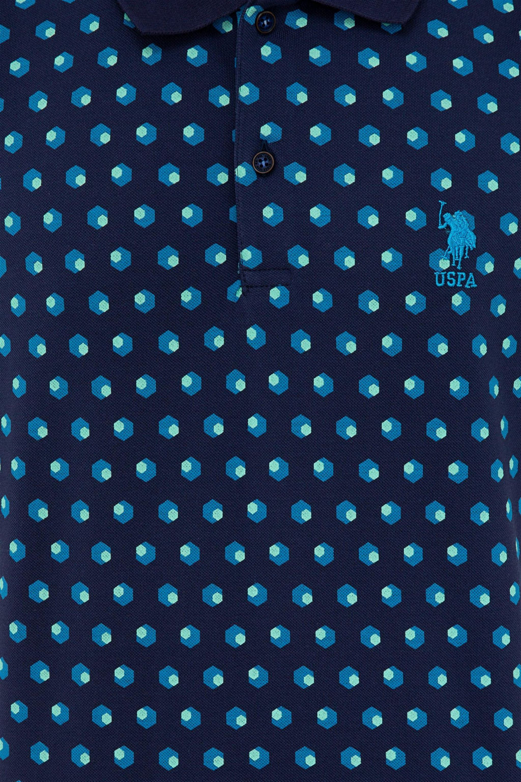 Мужская темно-синяя футболка с воротником-поло - U.s. polo assn фото 5