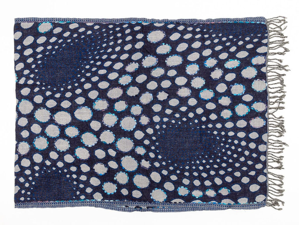 Палантин с вышивкой (шерсть вареная) № Тк906/179 - Ганг фото 2