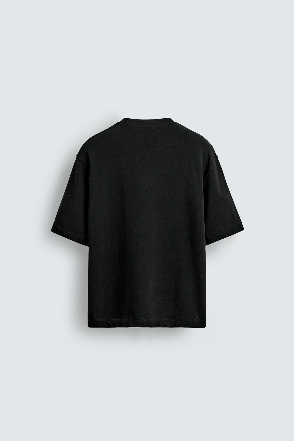 CAMISETA PUNTO BOXY FIT / Negro - Zara фото 7