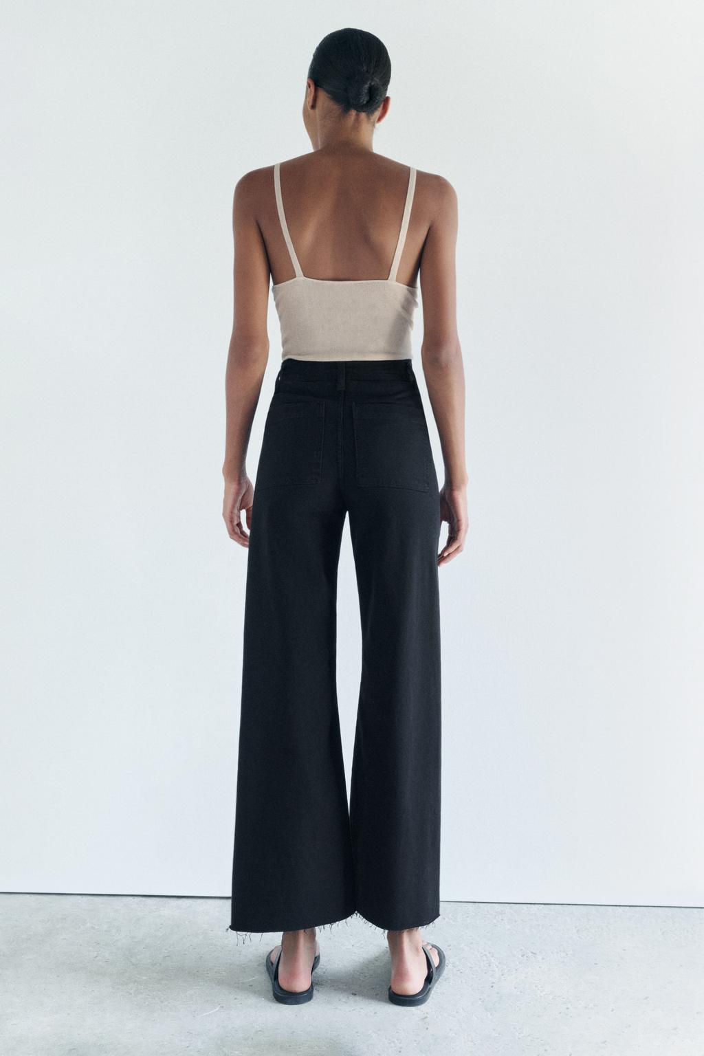 ZW COLLECTION HIGH-WAIST WIDE-LEG JEANS - Zara фото 3