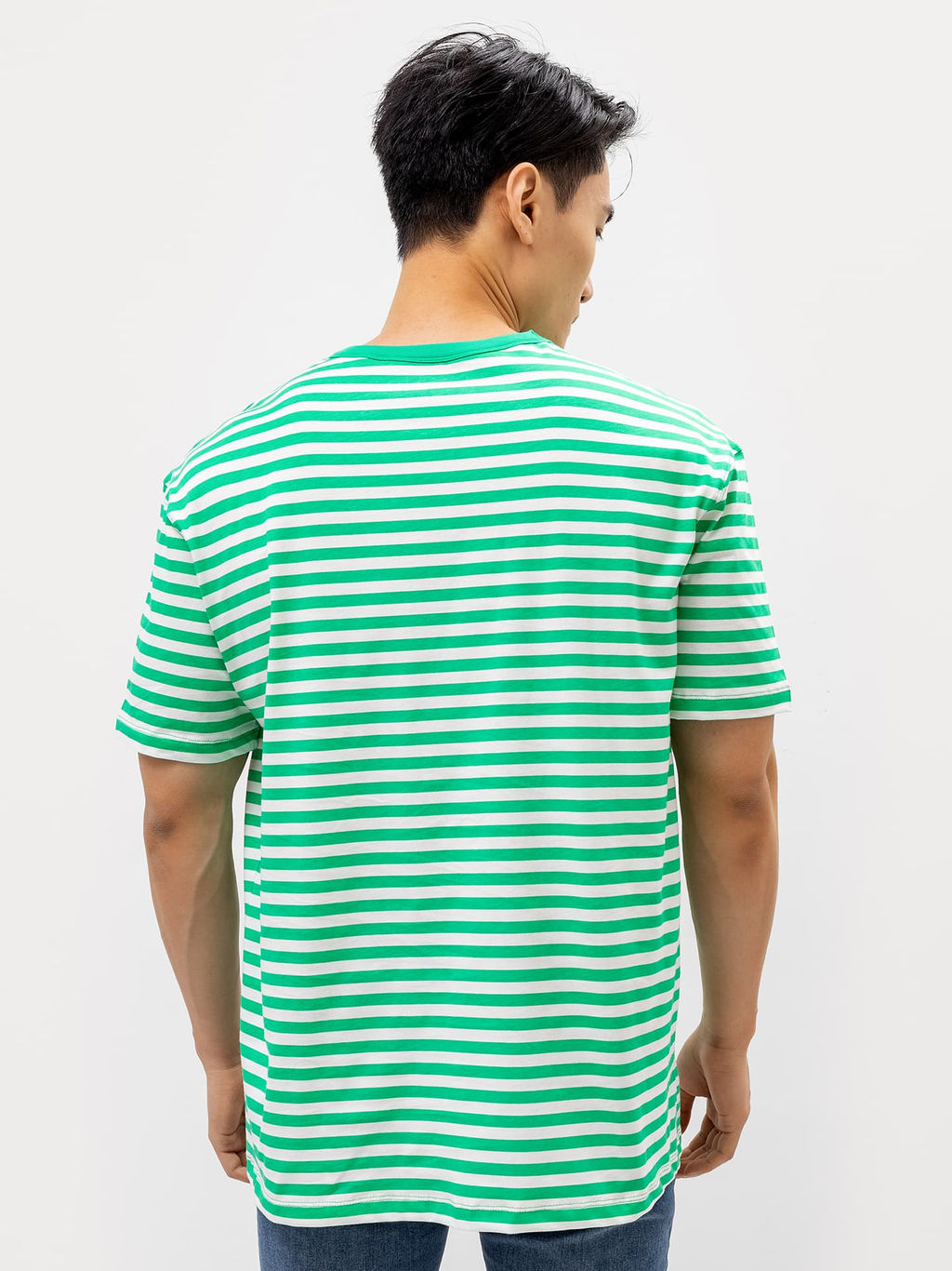 Футболка мужская в зеленую полоску зеленая полоска 111785-1 - Mark formelle фото 3